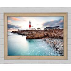 Longshore Tides Lighthouse Ocean Rocks