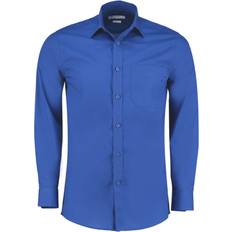 Clothing Kustom Kit Poplin Tailored Long-Sleeved Formal Shirt Blue 19.5 in