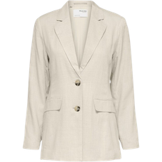 Selected Viva Relaxed Fit Blazer - Sand Shell