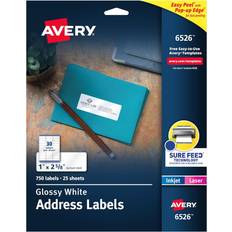 Avery 1"x2-5/8" Address Labels with Sure Feed Technology 750pcs