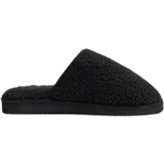 Textile - Women Slippers & Sandals boohooMAN Borg Closed Toe - Black
