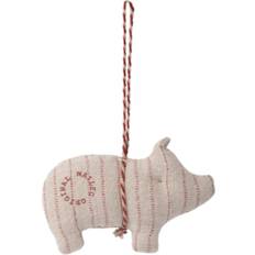 Cotton Christmas Tree Ornaments Maileg Pig Neutral Stripes Christmas Tree Ornament 6cm