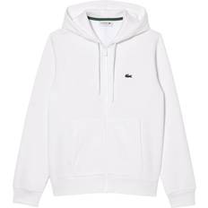 Lacoste Men's Kangaroo Pocket Fleece Zipped Hoodie - White