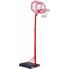 Homcom Adjustable Basketball Stand Backboard With Wheels For Kids