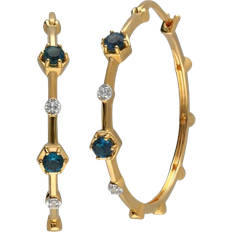 Gemondo Modern Glam Hoop Earrings - Gold/Topaz