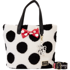 Totes & Shopping Bags Loungefly Disney Mickey Mouse Rocks the Dots Sherpa Tote Bag - White