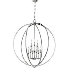 Generation Lighting Corinne Polished Nickel Pendant Lamp 91.4cm