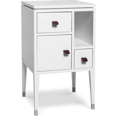 Ash Bedside Tables Mavis Abisko White Lacquer Bedside Table 42x42cm