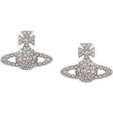 Vivienne Westwood Grace Bas Relief Stud Earrings - Silver/Transparent