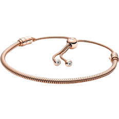 Pandora Moments Snake Chain Slider Bracelet - Rose Gold/Transparent