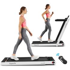 Costway 2.25HP 2 in 1 Folding Treadmill White