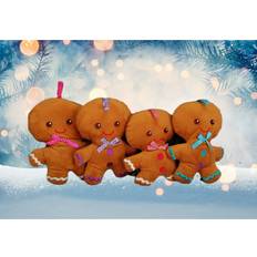 PMS 4 Hanging Gingerbread Men Decorations Plush Christmas