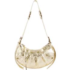 Izia Women's Schultertasche aus Metallic-Leder, Gold