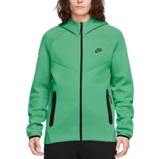 Green Jumpers Nike Sportswear Men's Tech Fleece Windrunner Zip Up Hoodie - Spring Green/Black