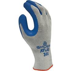 Atlas Lfs Glove Showa Latex Coated Glove, Grey & Blue, Gray