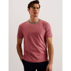 Ted Baker Tops Ted Baker Mens Mid-pink Rousel Jacquard Stretch-cotton T-shirt