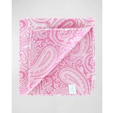 Men - Pink Handkerchiefs Trafalgar Men's Sobee Paisley Silk Pocket Square Pink