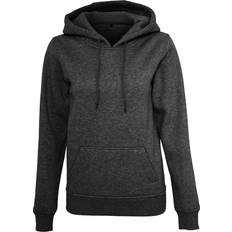 Build Your Brand Women Heavy Pullover Hoodie - Black