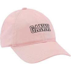 Pink - Women Caps Ganni Embroidered Logo - Lilac