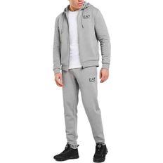 Emporio Armani Grey Jumpsuits & Overalls Emporio Armani Branded Hood Full Zip Tracksuit - Grey