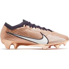 Gold - Men Football Shoes Nike Air Zoom Mercurial Vapor 15 Elite FG Generation Pack - Metallic Copper