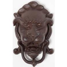 Homescapes Brown Cast Iron Lion Head Traditional Door Knocker