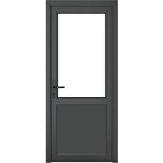 Crystal uPVC Single Door Half Half Clear Glass (x)