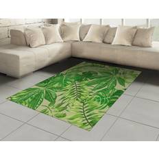 17 Stories Glenloft Flatweave Rug Green