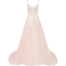 Milla Peach Multi-Layered Tulle Gown