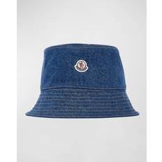 Moncler Hats Moncler Blue Patch Denim Bucket Hat 778 Dark Navy Denim