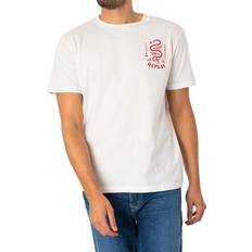 Replay Tops Replay Back Graphic Logo T-Shirt White/Red