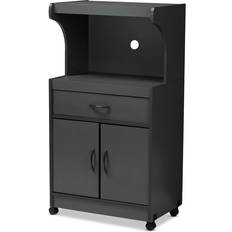 Baxton Studio Tannis Dark Grey Storage Cabinet 61x114.8cm