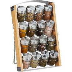 Relaxdays 10046260 Spice Rack 16 Jars