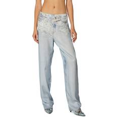 Diesel W28 - Women Trousers & Shorts Diesel Pantaloni fluidi con stampa denim Pantaloni Donna Blu