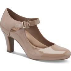 Giani Bernini Velmah Memory Foam Mary Jane Pumps, Created for Macy's Dark Nude Patent