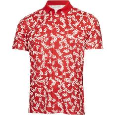 Calvin Klein Polo Shirts Calvin Klein LEAF PRINT Halbarm Polo rot