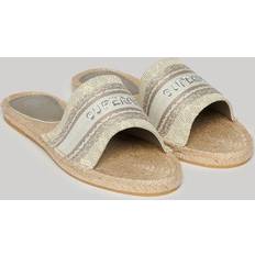 Superdry Women's Canvas Espadrille Overlay Sliders White