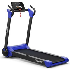 Costway 2.25HP Folding Electric Motorized Treadmill With Speaker Navy