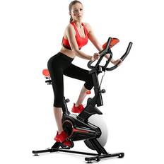 Costway Indoor Exercise Bike Fitness Cardio W/4-way Adjustable Seat