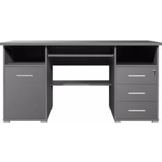 Germania Lockable Charcoal Writing Desk 70x145cm