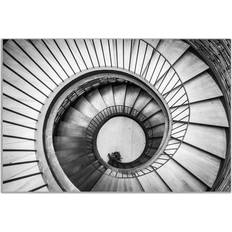 Panther Print Spiral Stairway Canvas Picture Print