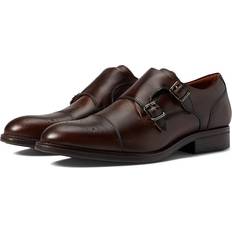 Johnston & Murphy Men's Hawthorn Double Buckle Monk Dress Shoes Mahongany