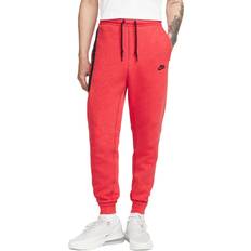 Nike Red Trousers & Shorts Nike Sportswear Tech Fleece Men's Joggers - Light University Red Heather/Black