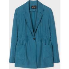 Turquoise - Women Blazers Paul Smith PS Women's Teal Elasticated Waist Blazer Blue