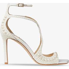 Laced Heeled Sandals Jimmy Choo Azia Neutral