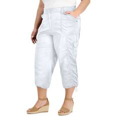 Style & Co Women's Cargo Capri Pants - White