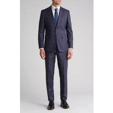 English Laundry Men's Slim Fit Check Suit Grey