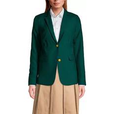 Lands' End Blazers Lands' End School Uniform Women's Hopsack Blazer Evergreen