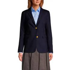 Lands' End Women Blazers Lands' End School Uniform Women's Hopsack Blazer Deep navy