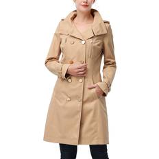 Kimi + Kai Kimi Kai Women's Eeva Water-Resistant Hooded Trench Coat Tan